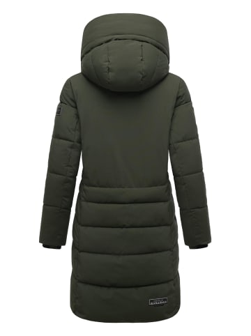 Navahoo Steppmantel Mondnebel XIV in Dark Olive