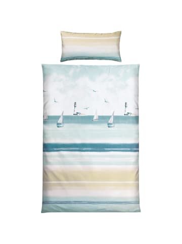 REDBEST Renforcé Bettwäsche in blau-beige