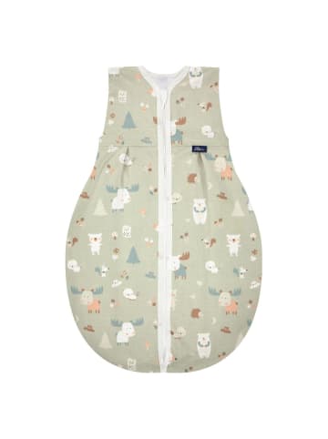 Alvi Sommer-Kugelschlafsack Molton Light - Baby Forest - in grau,motiv