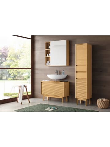 home24 Massiver Waschbeckenunterschrank CAVA in Pinie Natur