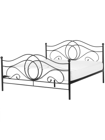 Beliani Doppelbett LYRA in Schwarz - (W) 162 x (H) 107 x (L) 209 cm