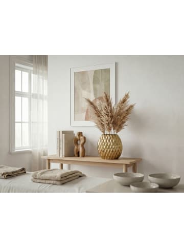 FineBuy Vase in Gold / Aluminium / 34x13x32