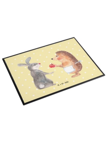 Mr. & Mrs. Panda Schreibtischunterlage Hase Igel ohne Spruch in Gelb Pastell