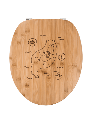 Mr. & Mrs. Panda Toilettenbrille Otter Seerose ohne Spruch in Transparent