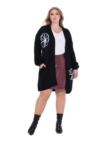MIAMODA Strickjacke in schwarz