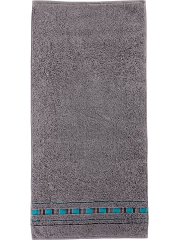 Erwin Müller Frottier Duschtuch Achern in grau/türkis