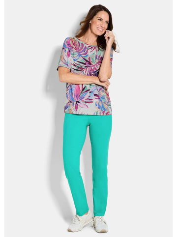 GOLDNER Elegantes Shirt-Duo mit Muster-Mix in türkis / türkis / gemustert