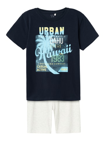 name it Set T-Shirt & Sweatshorts NKMJUNIK in dark sapphire