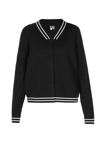 DreiMaster Maritim Cardigan in Schwarz Weiss Streifen