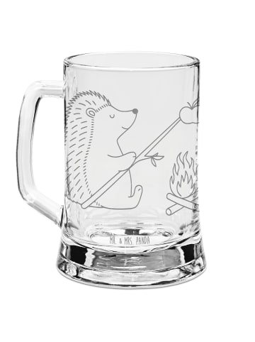 Mr. & Mrs. Panda Bierkrug Igel Grillen ohne Spruch in Transparent