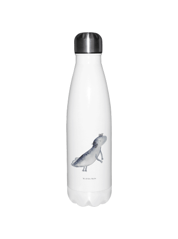 Mr. & Mrs. Panda Getränkeflasche Axolotl Schwimmen ohne Spruch in Weiß