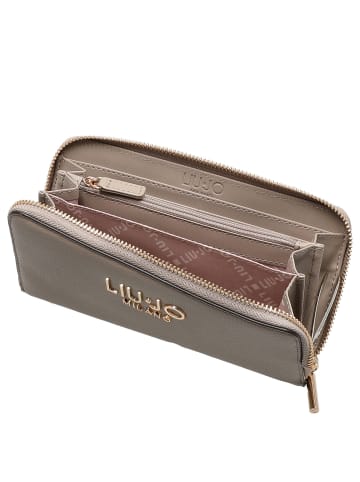 Liu Jo Caliwen XL Zip Around - Geldbörse 12cc 19 cm (anthrazit met.) in desert taupe