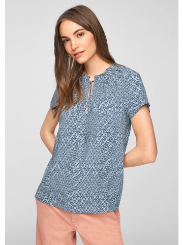 s.Oliver Bluse kurzarm in Blau