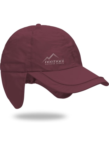 Normani Outdoor Sports Wasserdichte Regenmütze mit Ohrenschutz Northproof in Bordeaux