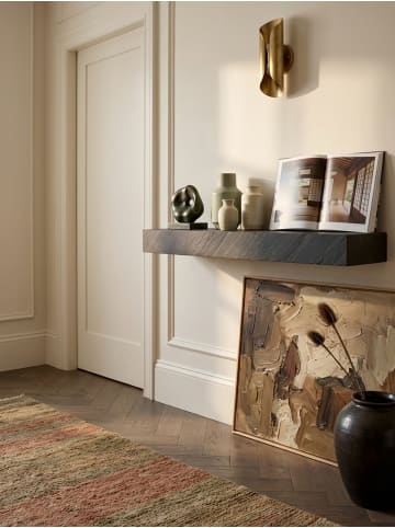 KADIMA DESIGN Wandregal 90x10x20 cm Mango Massivholz / Steinoptik Hängeregal Modern