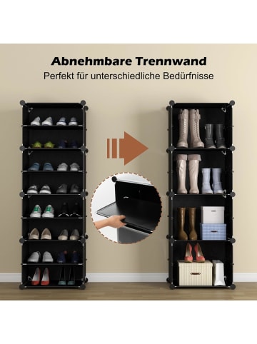 COSTWAY Schuhregal mit 12 Fächern in Schwarz