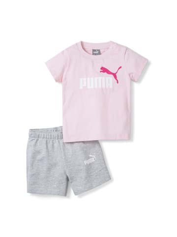 Puma Trainingsanzug Minicats Tee&Shorts Set in grau