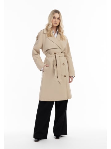 DreiMaster Damen Klassischer Trenchcoat in Beige