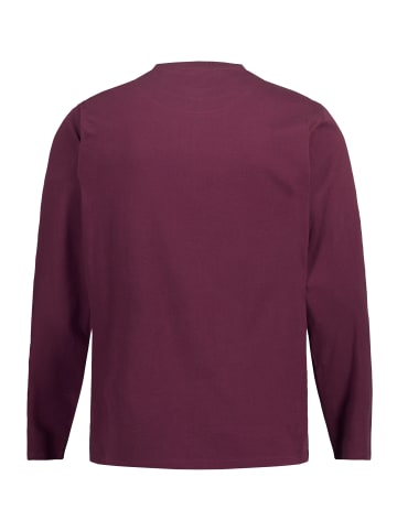 JP1880 Kurzarm T-Shirt in dunkel weinrot