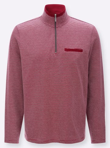 Sieh an! Sweatshirt in dunkelrot-gemustert