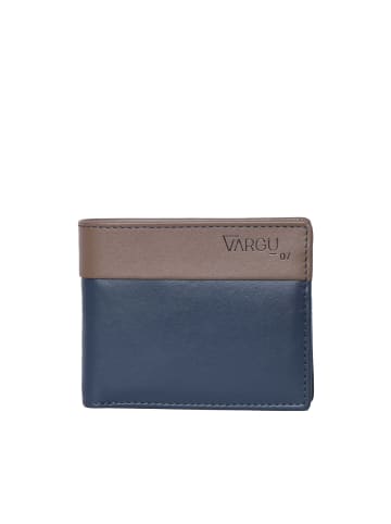 VARGU Echtleder Geldbörse HEYK 1-A in navy - taupe
