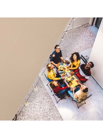 relaxdays Sonnensegel in Beige - 3,5 x 3,5 m