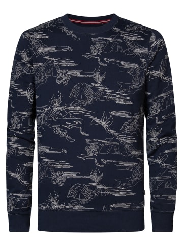 Petrol Industries Sweater mit All-over Muster Seafarer in Blau