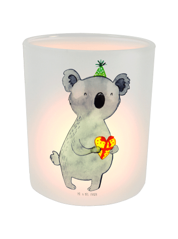 Mr. & Mrs. Panda Windlicht Deko Koala Geschenk ohne Spruch in Transparent