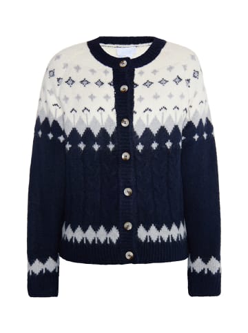 usha BLUE LABEL Damen Strickcardigan in Marine Mehrfarbig