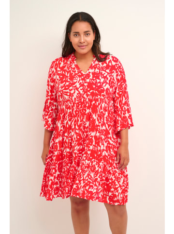 KAFFE curve Kleid KCella A-shape in Red Flower Print