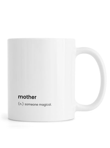 Juniqe Tasse "Mother" in Schwarz & Weiß