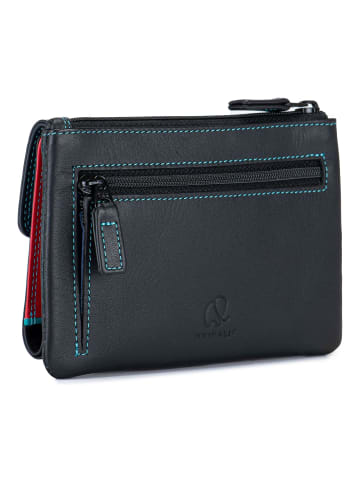 MYWALIT Geldbörse RFID Schutz Leder 14 cm in  black-pace