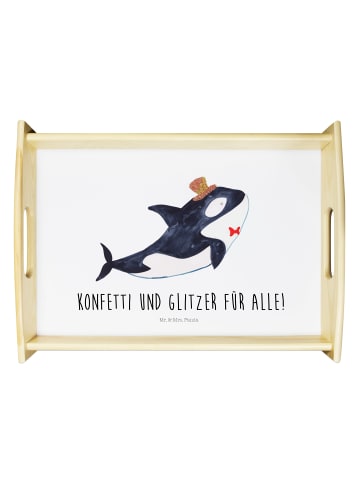 Mr. & Mrs. Panda Küchentablett Orca Zylinder mit Spruch in Weiß