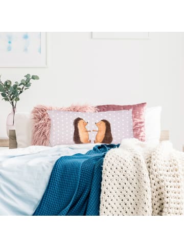 Mr. & Mrs. Panda Kopfkissen Igel Liebe ohne Spruch in Grau Pastell