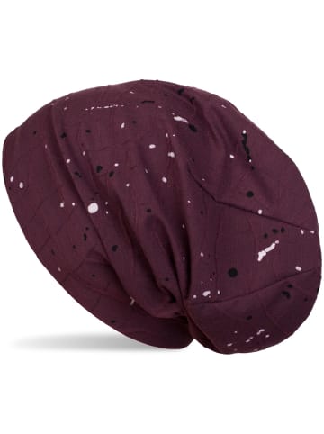 styleBREAKER Beanie Mütze in Bordeaux-Violett