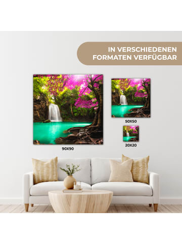 MuchoWow Leinwand Bilder Magischer Wasserfall