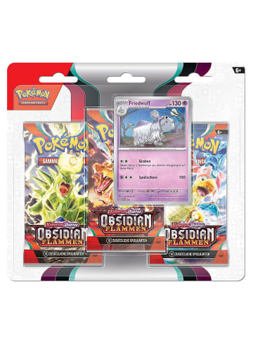 Pokémon Friedwuff & 3 Booster-Packs | Pokemon Karten deutsch Karmesin & Purpur