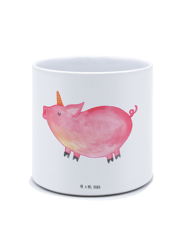 Mr. & Mrs. Panda Pflanzenkübel groß Einhorn Schwein ohne Spruch in Weiß