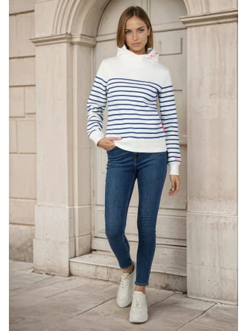 Salzhaut Hoodie VASEN in Navy Offwhite