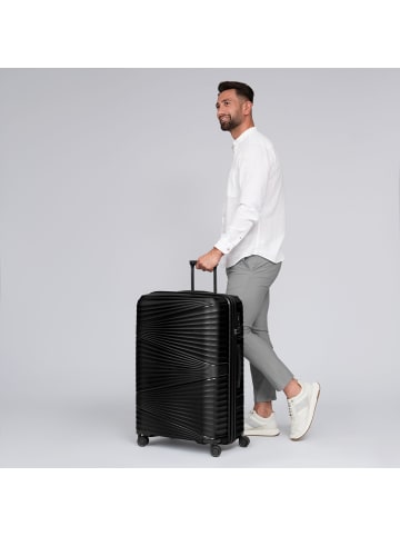 Pactastic Collection 02 THE LARGE 4 Rollen Trolley 77 cm in black metallic