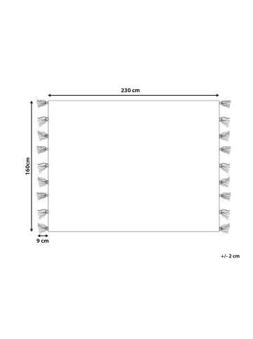 Beliani Kelim AYGEZARD in Bunt/Grau/Blau - (W) 160 x (H) 1 x (L) 230 cm