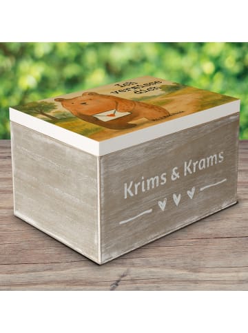 Mr. & Mrs. Panda Box Bär Vermissen Design mit Spruch in Weiß