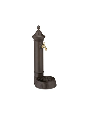 relaxdays Standbrunnen in Braun - (B)26 x (H)72 x (T)31 cm