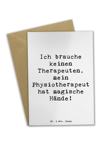Mr. & Mrs. Panda Beileidskarte Spruch Magische Hände Physiothera... in Weiß