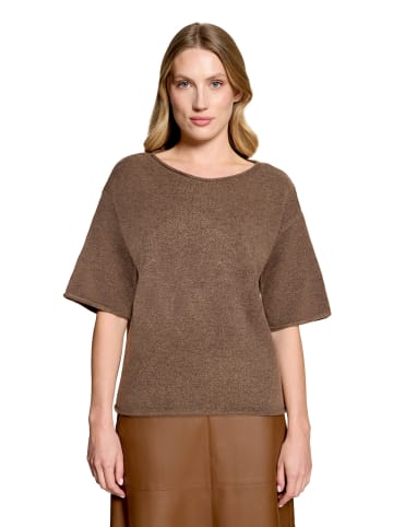 Betty Barclay Strickpullover kurzarm in Dark Coffee