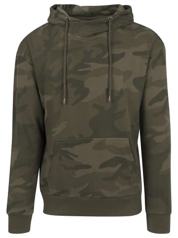 Urban Classics Urban Classics Herren High Neck Camo Hoody in olive camo