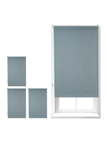 relaxdays 4x Verdunkelungsrollo in Grau - (B)60 x (T)165 cm