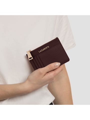 Lazarotti Bologna Leather Schlüsseletui Leder 11,5 cm mit Air Tag Fach in burgundy