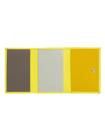 DuDu Geldbörse Leder 10 cm in citrus yellow