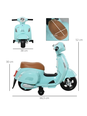 HOMCOM Kindermotorrad in Grün 66,5L x 38B x 52H cm